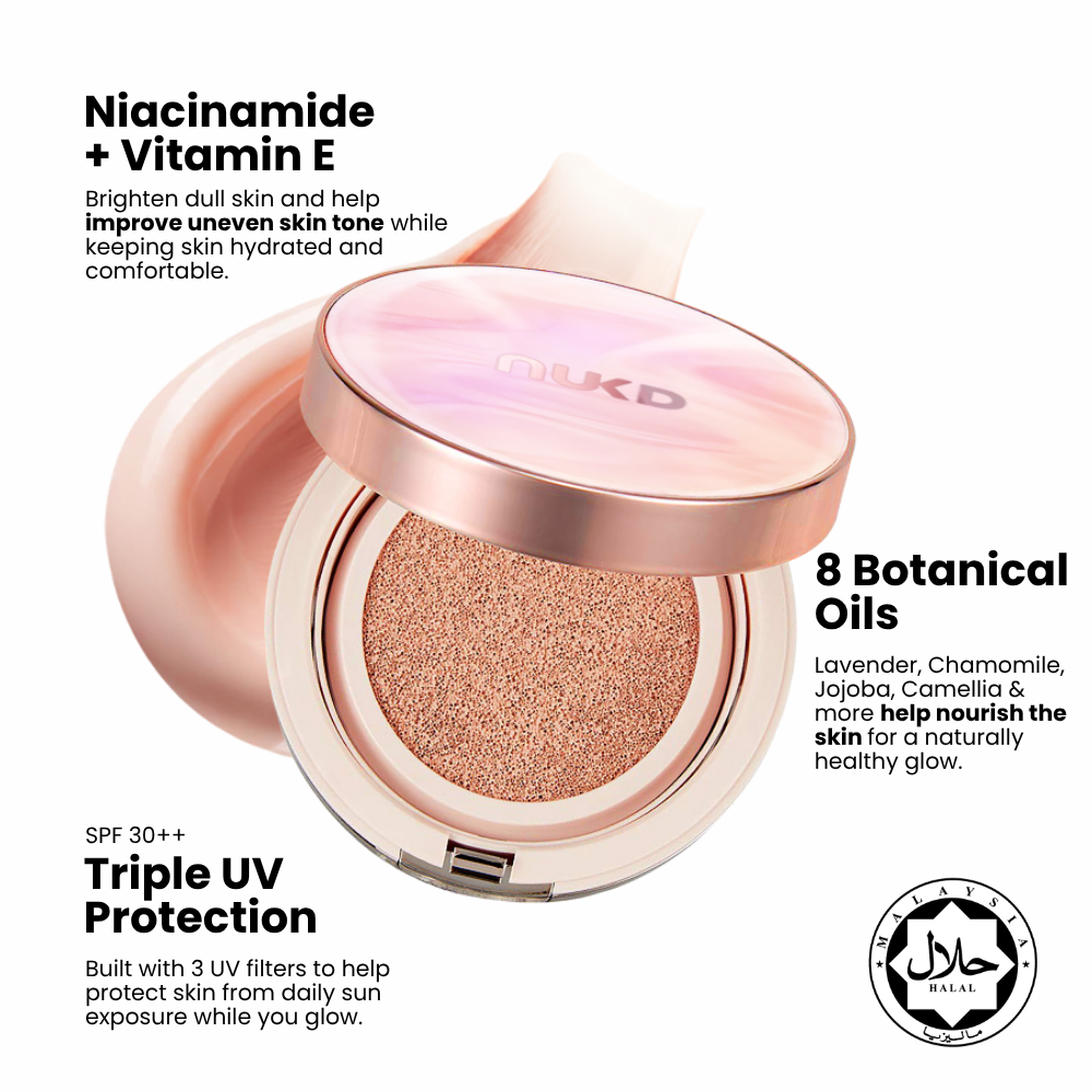 NUKD 2 IN 1 (Dewy Cushion + Refill Pack)